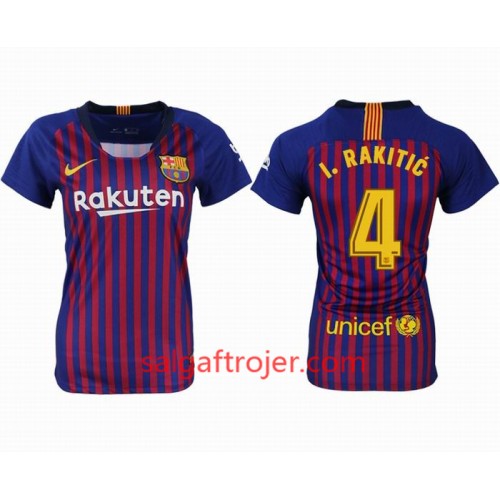 FC Barcelona Fodboldtrøjer RAKITIC 4 Dame Hjemmebanesæt 2018/19 Kort ærmer FC Barcelona Fodboldtrøjer RAKITIC 4 Dame Hjemmebanesæt 2018/19 Kort ærmer